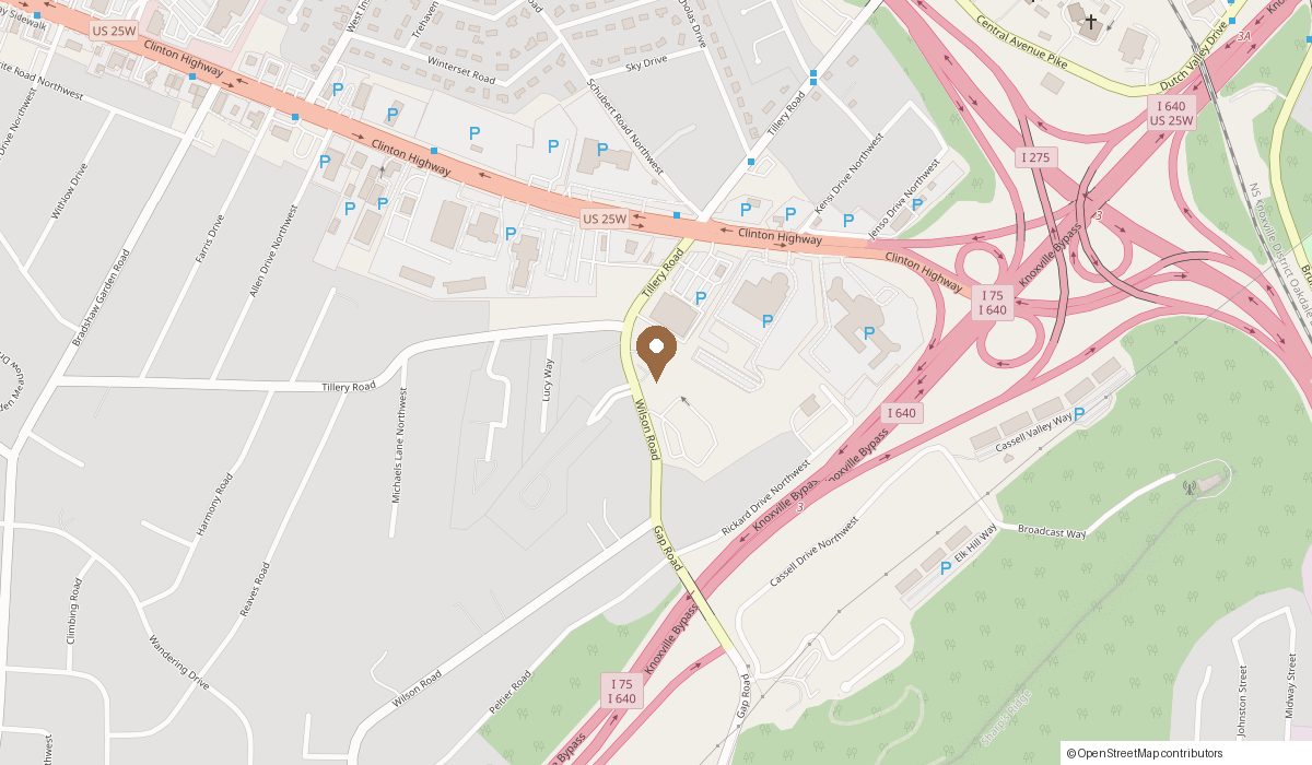 Map: 1308 Wilson Road Suite 106, Knoxville, TN 37912